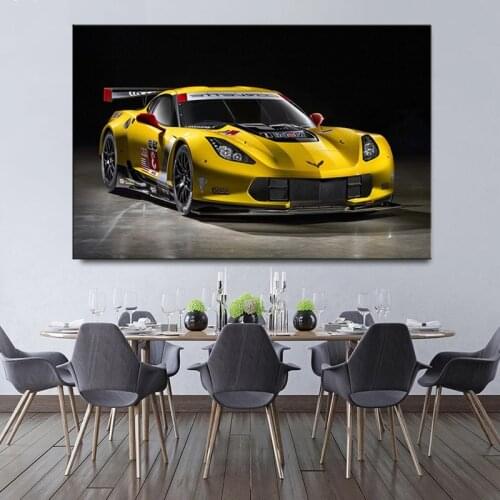 Super Sport Car Canvas Paintings Racing Cars Posters and Prints Modern Art Wall Pictures for Living Room Home Decor (No Frame)