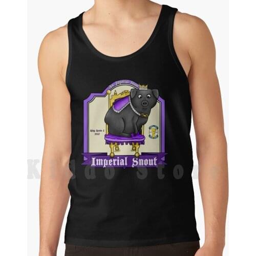 Imperial Snout tank tops vest sleeveless Pig Love Pigs Pet Pig Funny Happy Pet Beer Beer Drinking Drunk Silly