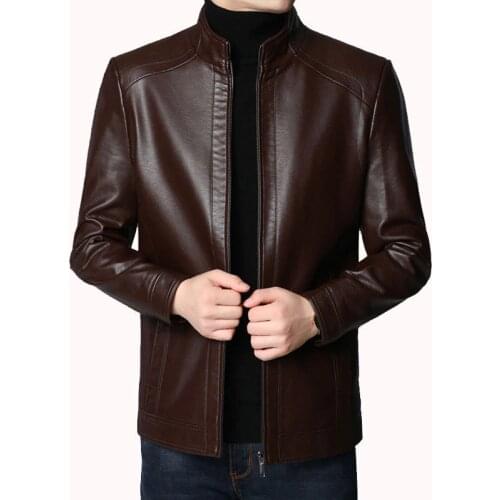 Men Leather Suit Jacket Men Slim Fit Short Coat Men Fashion Leather jacket Streetwear Casual Blazer Jackets Male Outerwear