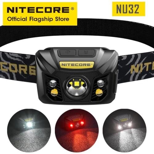 NITECORE NU32 Headlamp 550 Lumens Outdoor Camping hunt Search Trail running Headlight Led Lamp Camping Lantern USB Rechargeable