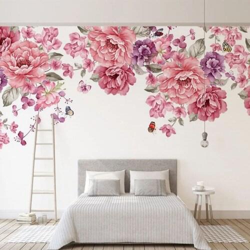 Custom Mural Wallpaper 3D Stereo Rose Flowers Oil Painting Living Room TV Sofa Bedroom Home Decor Papel De Parede 3D Wall Papers