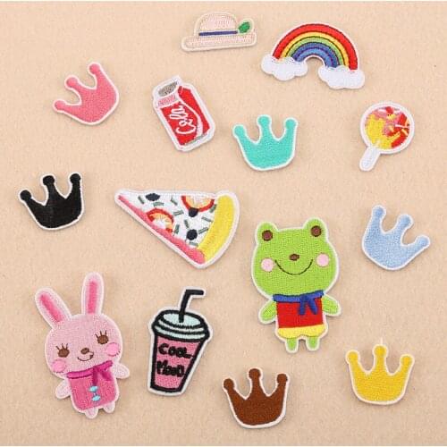 Customizable Wholesale Childrens Clothing Accessories Rainbow DIY Ironing Patch Accessories Embroidery Cloth Sticker