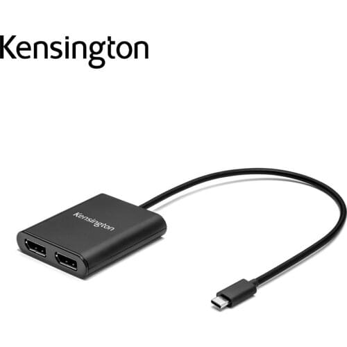 New Arrival Kensington Premium USB-C to Dual DisplayPort 1.2 x 2 Male-Female Video Adapter 4K HDTV USB Type-C Hub K38280