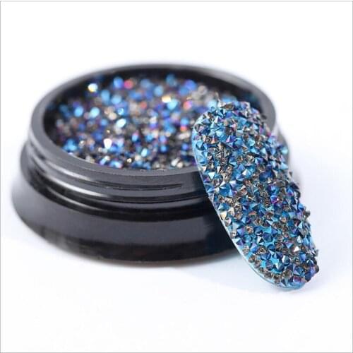New Tiny Nail Caviar Crystal Pixie Glass Caviar Beads AB Glitter Micro Beads Nail Rhinestones for Nails Design T1687