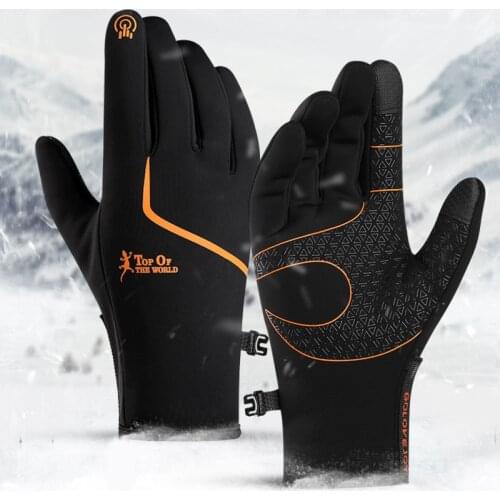 New Winter Warm Gloves Outdoor Waterproof Touch Screen Fleece Gloves Battery Car Motorcyclist Protection Aerodynamic