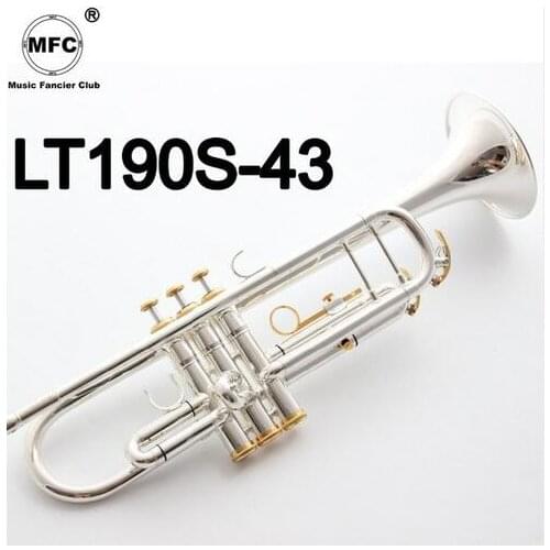 Professional Bb Trumpet LT190S-43 Silver Plated Gold Keys Instrumentos Musicales Profesionales Mouthpiece