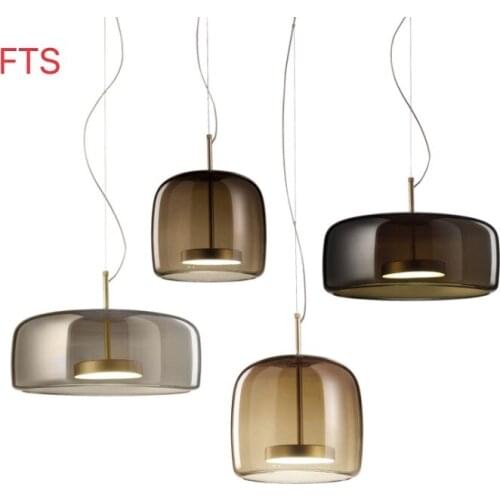 Nordic creative LED living room glass chandelier simple bedroom chandelier personality restaurant designer chandeliers