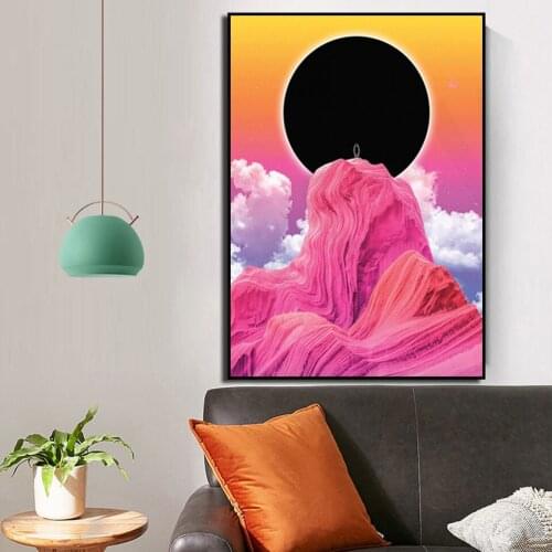 Nordic Natural Scenery Poster Prints Adam Moutain Halo Canvas Painting Archangel Wall Art Pictures For Living Room Home Decor