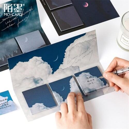 60 Sheets/Set Stars Moon Forest Theme Cute Memo Pad Stickers Decal Sticky Notes Scrapbooking Diy Kawaii Notepad Diary