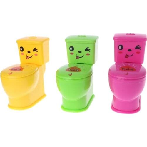 Tricky Toilet Funny Halloween Trick Miniature Mini Gadgets April Fools Day Toys Children Kids Adult Seat Toy New Joke Gifts