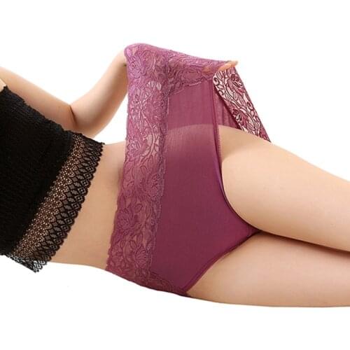 2020 Fashion Sexy Briefs Intimates Women Underwears plus size 6XL 7XL Modal Cotton Lace hiagh waist Womens Panties