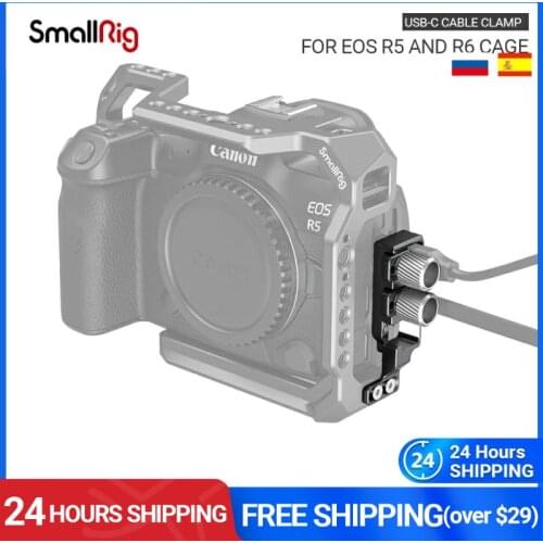 SmallRig HDMI and USB-C Cable Clamp With Two M3 Screws For EOS R5 and R6 Cage - 2981