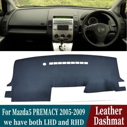 PU Leather Dashmat Dashboard Cover Pad Dash Mat Carpet Car-Styling Accessories for Mazda5 Mazda 5 PREMACY 2005 2006 2007 2009