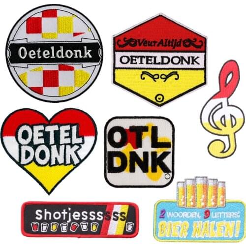 ZOTOONE Oeteldonk Embroidered Iron on Patches for Clothes DIY Frog Sewing Patch Badge Accessories Applique Thermo Stickers 50