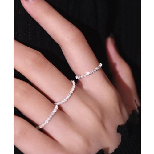 1Pcs Minimalist Style Thin Rings for Women Ladies Korean Fashion Delicate Metal Finger Rings Jewelry Wholesale