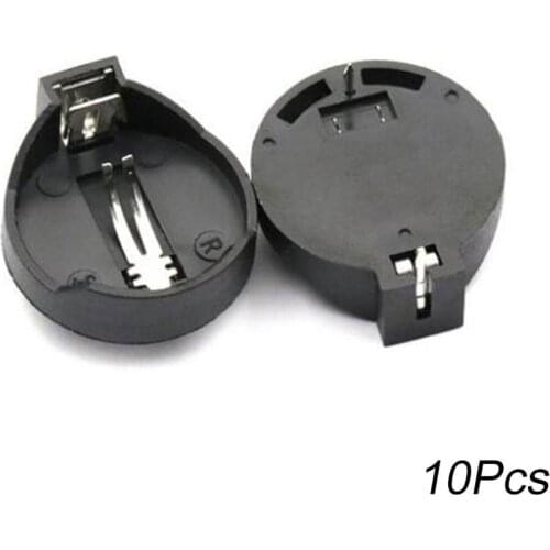 10Pcs Black CR2032 3V Button Cell Box Coin Cell Battery Socket Holder Case Wholesale Battery Box