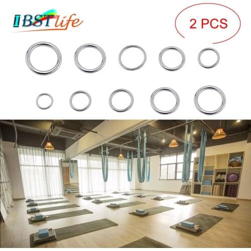 2PCS 304 Stainless Steel Solid Round O Ring Hammock Yoga Hanging Rings Smooth Welded Precision Polished Marine Boat Accessories
