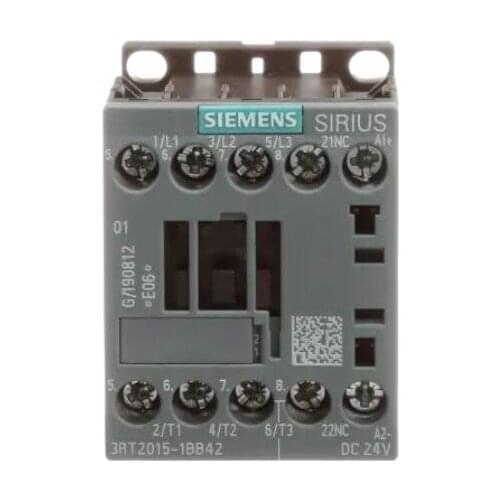 3RT2015-1BB42 3RT20151BB42 Power contactor, AC-3 7 A, 3 kW / 400 V 1 NC, 24 V DC 3-pole, Size S00 screw terminal