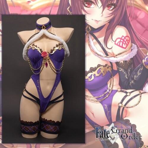 Anime Fate/Grand Order FGO Scathach Bunny Girl Uniform Sexy Party Dress Cosplay Costume Halloween Women Free Shipping 2020 New