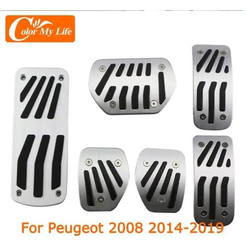 Car Pedals for Peugeot 2008 2014 - 2018 Gas Brake Pedal Foot Rest Pedal Pad Cover Stainless Steel Accessories Color My Life