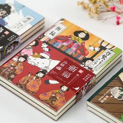 Retro Kitty Notebook Kawaii Cartoon Planner Sketchbook Soft Cover Vintage DIY Diary Journal Agenda 2019 School Japanese