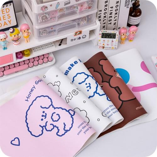 Desk Pad Large Mouse Pad Gamer Waterproof PU Leather Desk Mat Computer Keyboard Kawaii Table Decoration Cover 60x30cm Creative