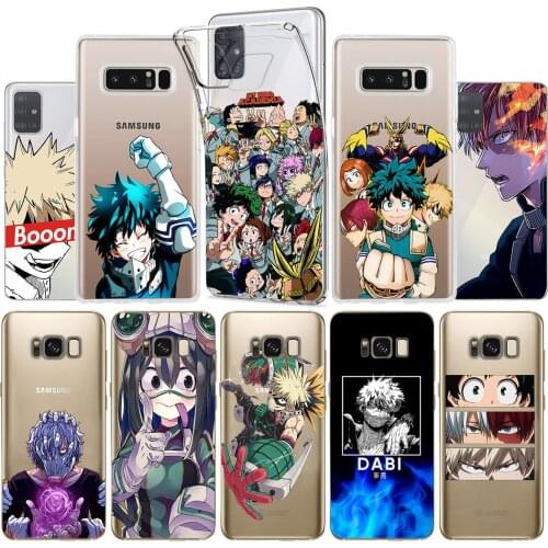 My Hero Academia Case for Samsung Galaxy A21S A32 A41 A52 A72 A71 A70 4G/5G S10 S20 S21 Plus Ultra Cover Transparent