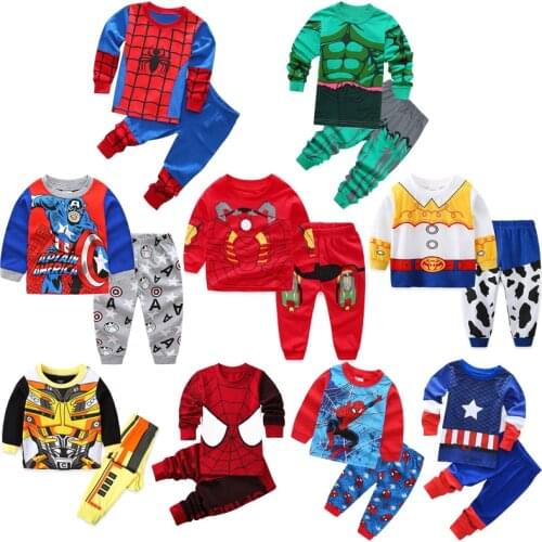New Boys Spiderman Clothing Sets Long Sleeve Autumn Children Clothes Outfits 2Pcs Suits Cotton Casual Cartoon Jumpsuit for Kids