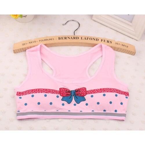 Kids Bra For Teenage Girls Cotton Children Girls Underwear Clothing Teen Sports Bra with Chest Pad Puberty Girl training Bra