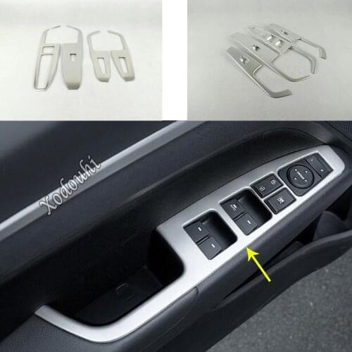 For Hyundai Elantra Avante 2016 2017 2018 2019 2020 Car Body Handrail Inner Door Window Glass Switch Panel Cover Trim Frame 4pcs