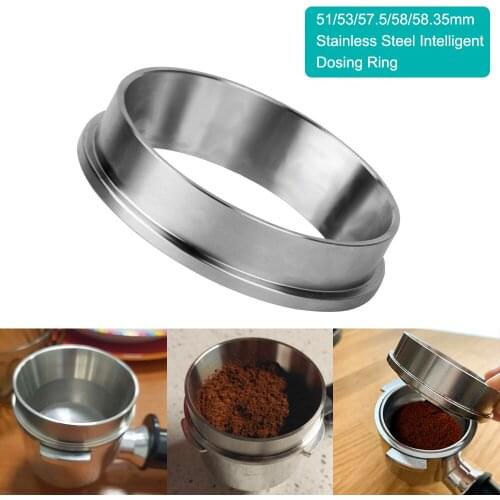 51/53/57.5/58/58.35mm Coffee Dosing Ring Espresso Barista Tool Stainless Steel Coffeeware Coffee Filter Tampers