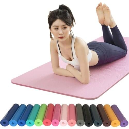 TPE 183*80CM Yoga Mat Double-sided Anti-slip Comfort Widen and Thicken Pure Color Pilates Cusion High Resilience Tear Resistance