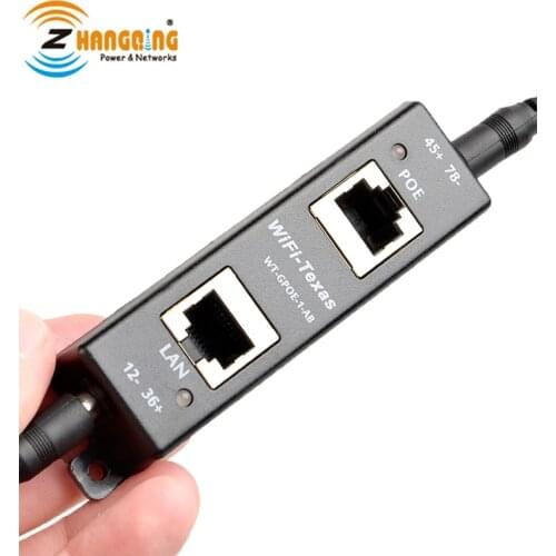 Single Port Gigabit Passive PoE Injector Power 30W With LED Indication 24V 48V 4pairs working For IP Camera Wireless APS