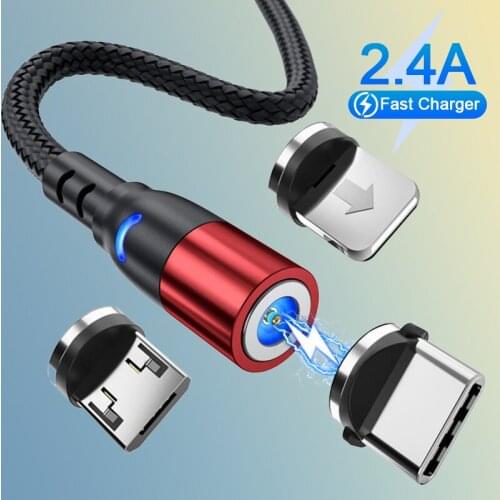 Micro USB Type C Charger Cable Mobile Phone USB C Magnetic Fast Charging Data Cord For iPhone 12 Pro Max Xiaomi 11 9 Samsung S20