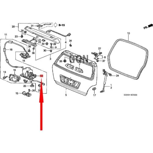 Lift door lock 2008-Hon daF IT JA ZZ OD YS SEY STR EAM Tail door lock assembly fuel tank cap lock lock driver