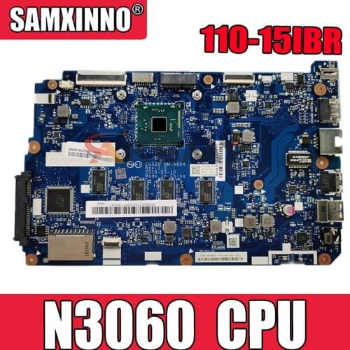 Laptop motherboard For LENOVO Ideapad 110-15IBR N3060 Mainboard NM-A804 SR2KN with 8GB RAM DDR3