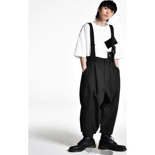 Men wide legs with culottes niche design super loose large size Japanese couple large size casual trousers