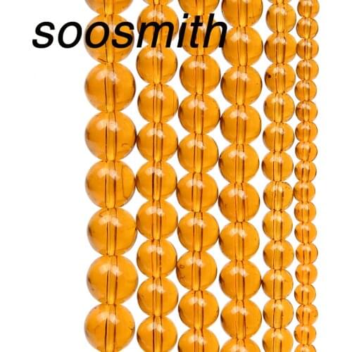 2021 New Fashion Brown Man-made Crystal Glass Stone Beads Round Beads For Jewelry Making Handmade Diy Beacelet Necklace