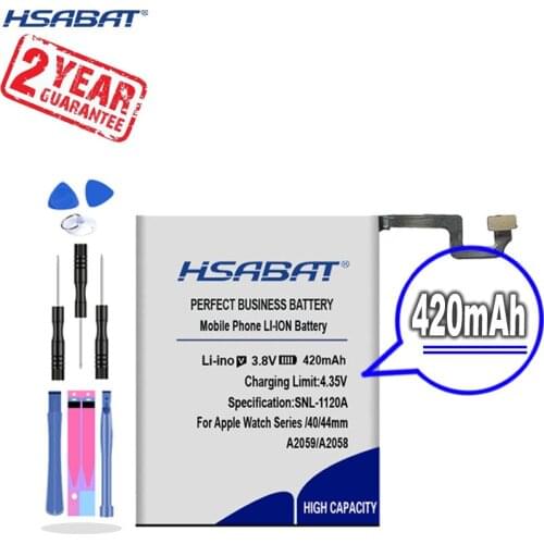 New Arrival [ HSABAT ] 380mAh A2058 A2059 Replacement Battery for Apple Watch Series 4 Gen S4 GPS 40mm 44mm