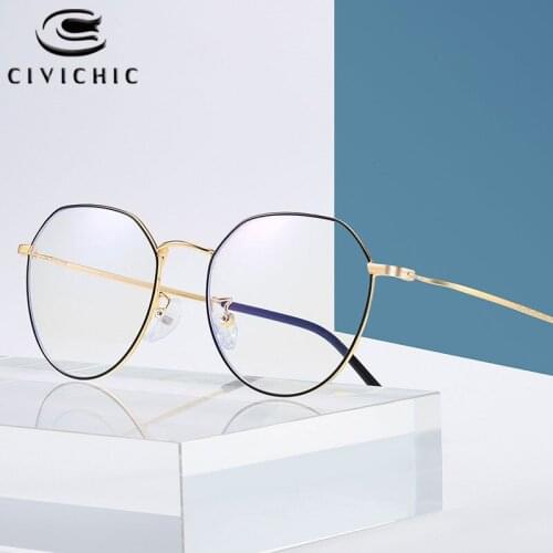 Chic Computer Glasses Women Anti Blue Light Eyeglasses Men Retro Alloy Optical Oculos De Grau Gaming Gafas Luz Azul Myopia COG17