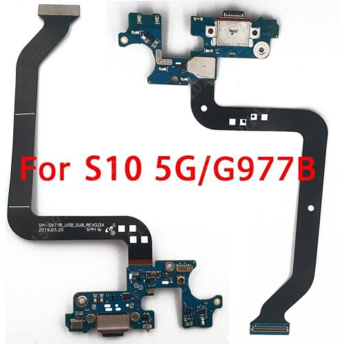 Original USB Charge Board for Samsung Galaxy S10 5G Charging Port For G977 PCB Dock Connector Flex Cable Replacement Spare Parts