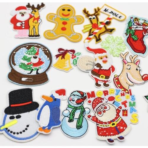 Santas embroidered clothes patch ironing clothes patch DIY embroidery Decal sewing accessories patch sticker