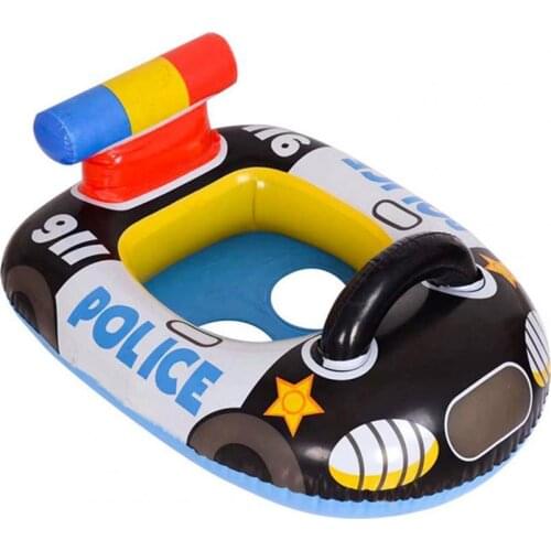 Swim Ring Police Car Design Inflatable PVC Cartoon Shape Pool Float for Summer bouee gonflable piscine круг для плавания