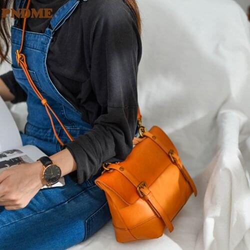 Retro luxury Genuine leather handbags vegetable tanned cowhide party all-match ladies small bag single-shoulder diagonal bag