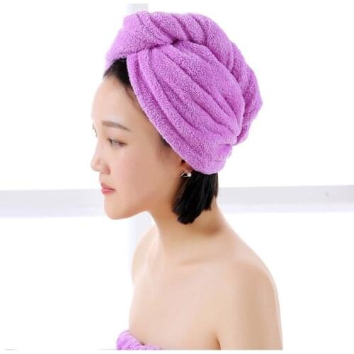 Dry hair cap thick coral velvet absorbent dry hair adult cute thickening shower cap quick dry towel