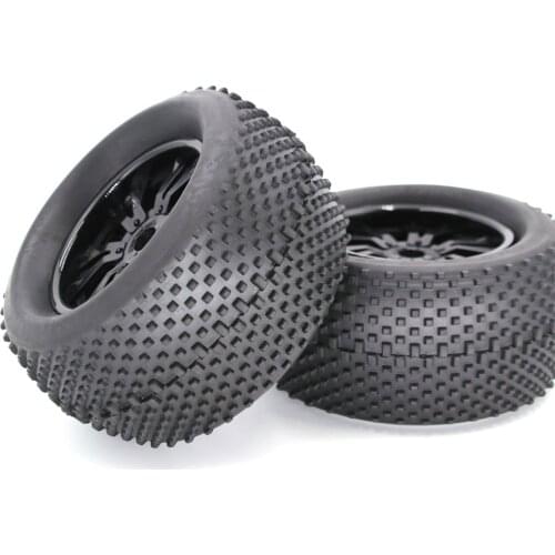 2x 1/8 Scale RC Car Monster Truck Tyre Tires 17mm Hex Wheel for HSP
