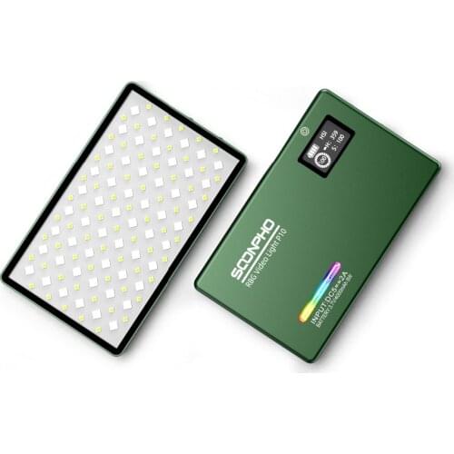 SOONPHO P10 RGB 2500K-8500K Mini metal Full Color LED Video Light Fill Light lamp Built-in Battery for Phone Camera Shooting