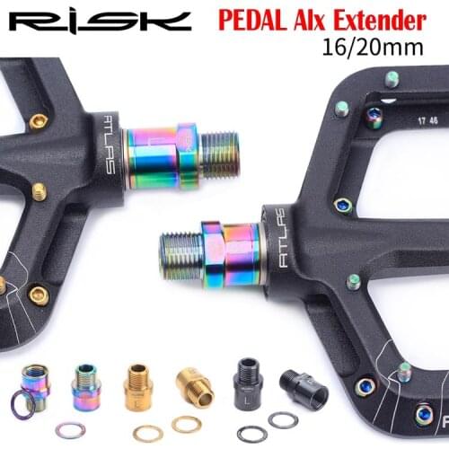 Super Light Titanium Alloy Bicycle Pedal Axis Extender 16mm / 20mm Mountain Bike Pedel Axis Lengthen Stronger Designed