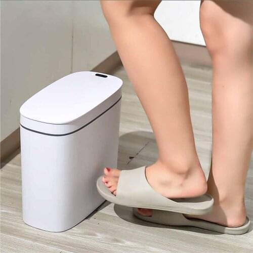 14L Intelligent Trash Can Automatic Sensor Dustbin Electric Waste Bin Home Rubbish Can For Bedroom Kitchen Bathroom Garbage