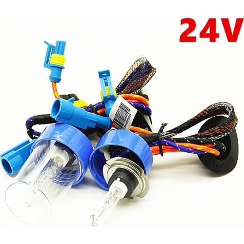 1 pair 24v truck xenon H1 H3 H7 auto hid headlight lamp 6000k